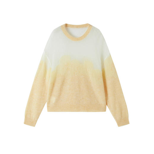 谜底套头针织衫女2025秋新品圆领慵懒廓形原创提花毛衣253MZ1321 商品图4