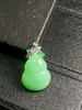 【FC0005】18K金镶嵌翡翠苹果绿葫芦吊坠 色甜均匀  完美精致 裸石尺寸：22.5*17.3*3.6mm 商品缩略图2