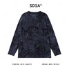 T4411SDSA夏季新款男士痞帅扎染植绒凌乱设计圆领长袖T恤亲肤百搭上衣 商品缩略图5