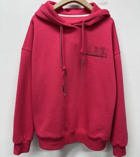 316 CS连帽双抽绳刺绣字母长袖卫衣31225（红） 春季 316094032105