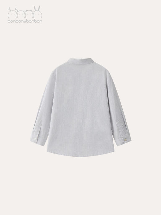 设计拼接条纹衬衫 商品图1