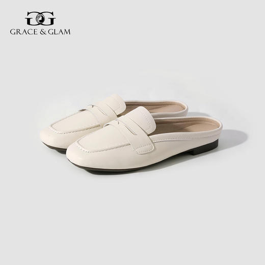 Grace&Glam 经典懒人一脚蹬乐福鞋穆勒半拖鞋（脚宽脚厚拍大一码） 商品图2