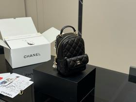 D072435新款小容量 可爱荔枝牛皮双肩背包 单肩包