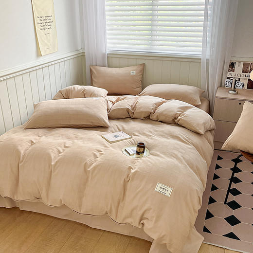 【清仓139元起】【四季可用】轻奢A类全棉华夫格提花四件套 床单款、床笠款套件 商品图6