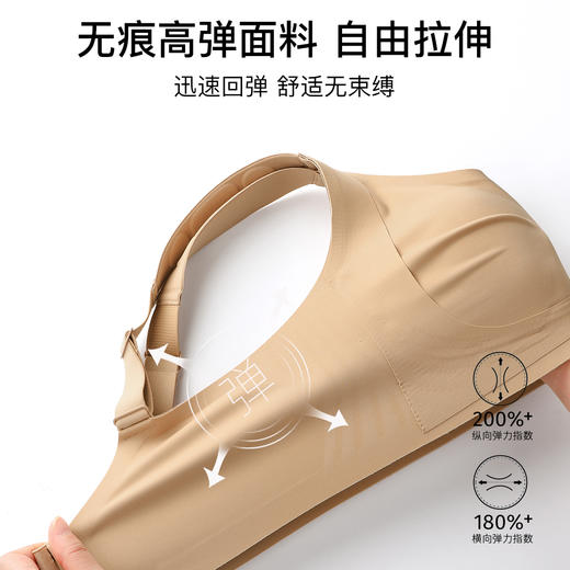D1-【B-E杯】【适合高个子或者肩距长的宝子】【大胸显小 兔耳杯】【灵压记忆肩带】润微粉底液隐形透气内衣   提拉轻柔 商品图7