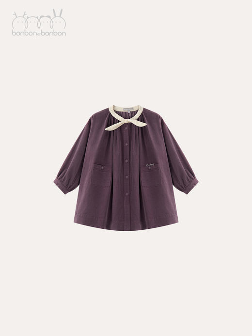 系结廓型灯芯绒连衣裙 商品图1