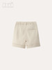 米白灯芯绒翻折边短裤 商品缩略图1