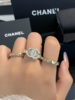 CHANEL香奈儿25P春夏镶嵌设计浅金色水钻双C菱格戒指 男女同款情侣款（XTY） 商品缩略图4
