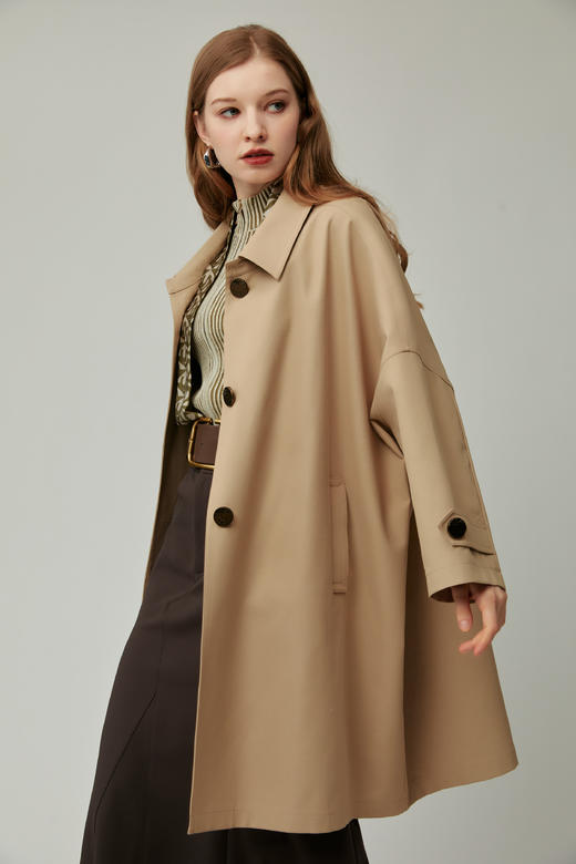 SAFICOO 时尚气质 大气撞色设计风衣 商品图1