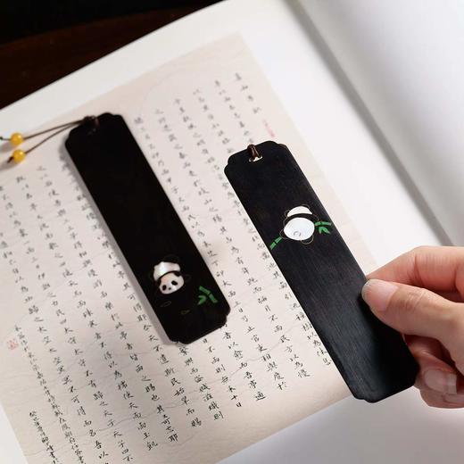 西泠文房紫光檀书签手工掐丝螺钿工艺熊猫书签中式古典文艺书签毕业生日教师节送外国友人伴手礼品 商品图3