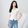 「高货wl」全新升级【铂金会员220/天猫289/差价69】(85259)洛诗琳重工圆领钉珠开衫2025夏季气质天丝短袖针织上衣 商品缩略图1