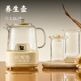 养生壶 | 全玻璃家用多功能 电水壶1.2L 智能恒温煮茶器 烧水/花茶/养生汤等6大预设程序一体机 24小时预约