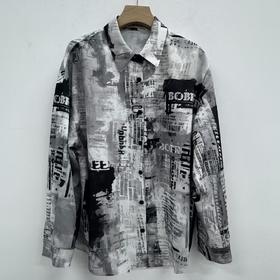 N设计感花料长袖衬衫（灰） 春季 151100010321