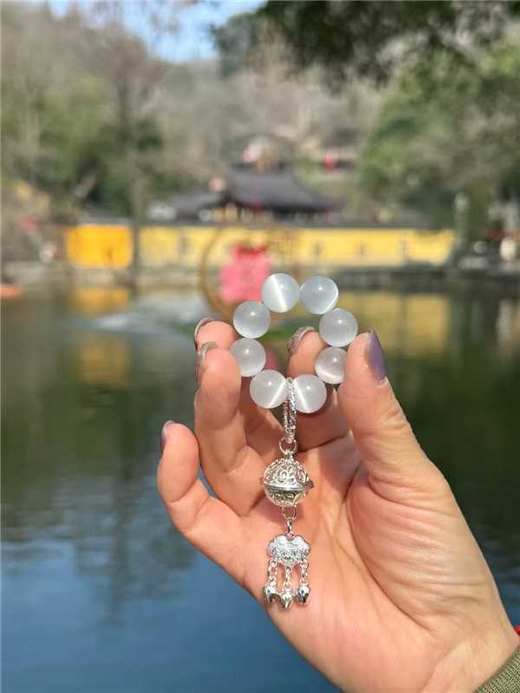 【普陀山】猫眼好运铃铛手捻 招财进宝-普陀山发货 商品图7