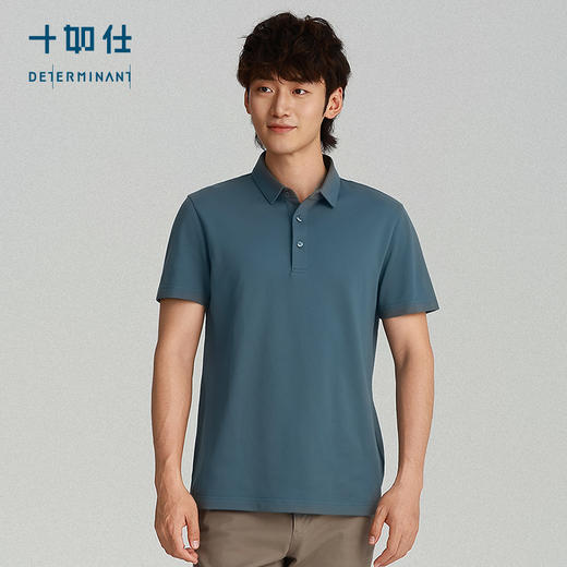 十如仕吸湿速干棉涤珠地面料短袖POLO-P12-01 商品图2