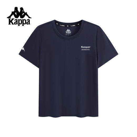 Kappa卡帕背靠背运动t恤男士2025夏季新款圆领短袖凉感透气上衣女K0F62TD44 商品图0