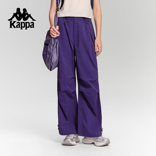 Kappa卡帕背靠背运动裤女款2025新款夏季直筒裤宽松防泼水裤子K0F62AY81 商品图3