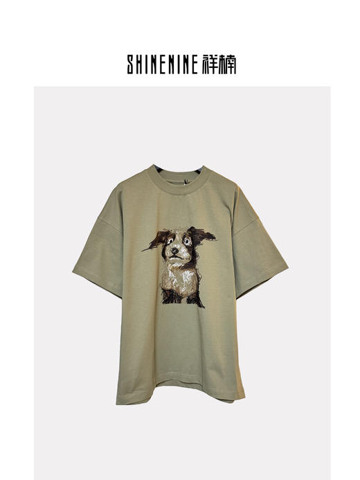 S425812160潦草小狗短袖T恤 商品图0