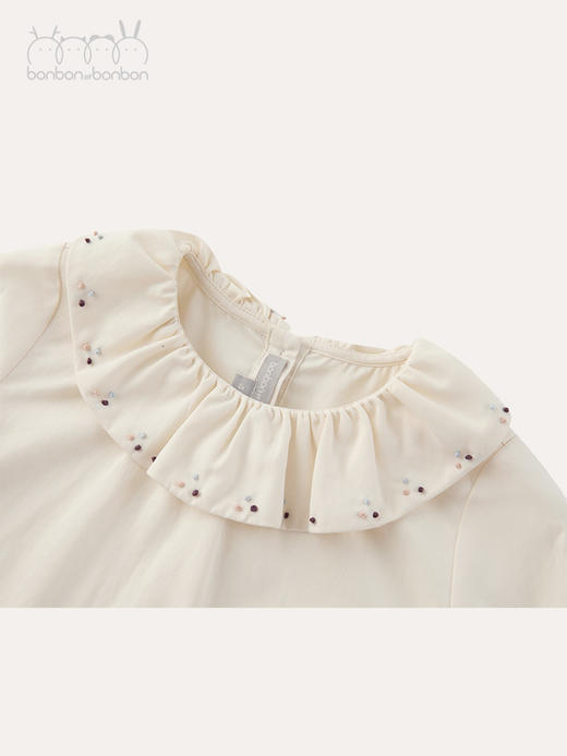 荷叶边手工绣花上衣 商品图2