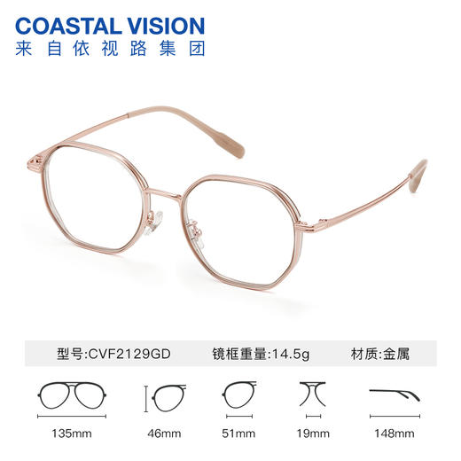 Coastal Vision 镜宴新品光学镜 CVF2129GD 商品图0