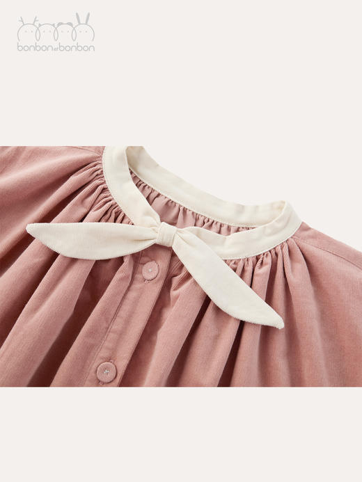 粉色廓型灯芯绒连衣裙 商品图2