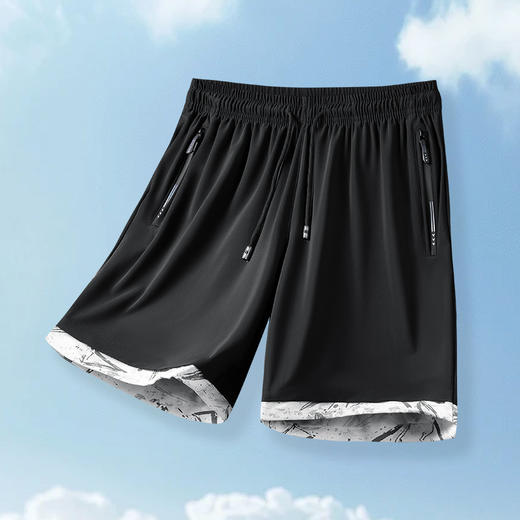 【DSK】大依优型大码休闲冰丝五分裤运动短裤男夏季薄款宽松篮球速干裤 商品图2