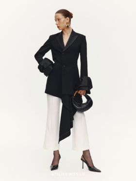 【塞勒涅日迹】百搭利落微喇九分裤