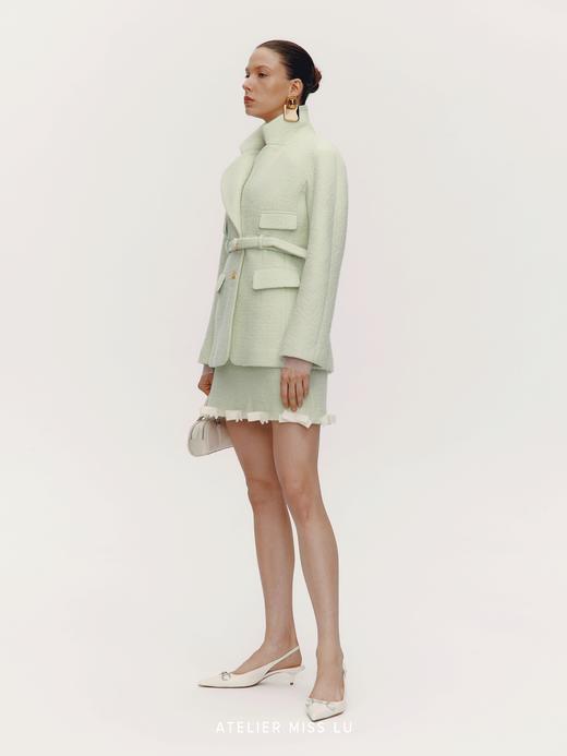 【普罗旺斯风吟】圆肩设计复古翻领造型绵羊毛西装外套 商品图0