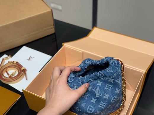 D072427当红时尚牛仔老花中古包水桶包单肩斜跨包 商品图5