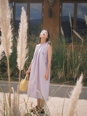 Vitatha番塔塔/21SS-DX05/忘忧草绑带挂脖连衣裙