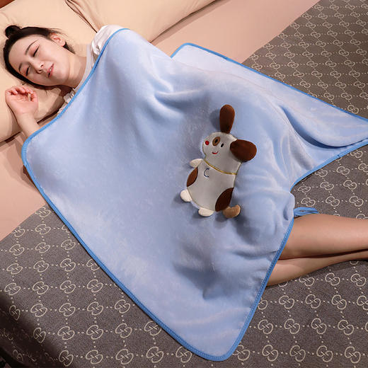 自然醒多巴胺动物午睡小毯办公室毯子薄款沙发空调毯宿舍单人盖腿卷毯QYL 商品图14