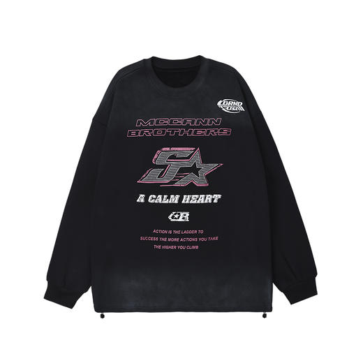 【断码清仓】HX 秋冬季圆领卫衣阔版C106440075101/02 商品图0