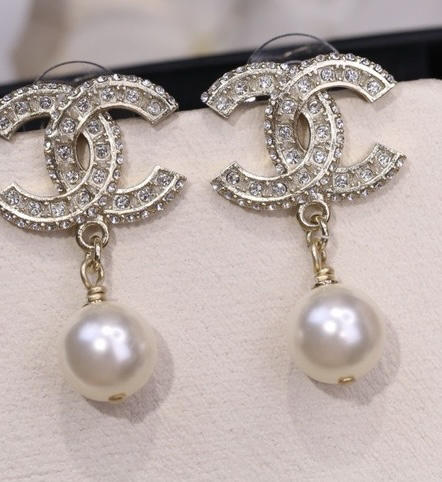 大Ｃ吊珍珠耳环 商品图4