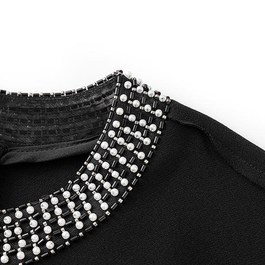 「高货wl」全新升级【铂金会员330/天猫439/差价109】(91034)洛诗琳时尚重工钉珠连衣裙2025新款优雅轻熟无袖背心裙 商品图3