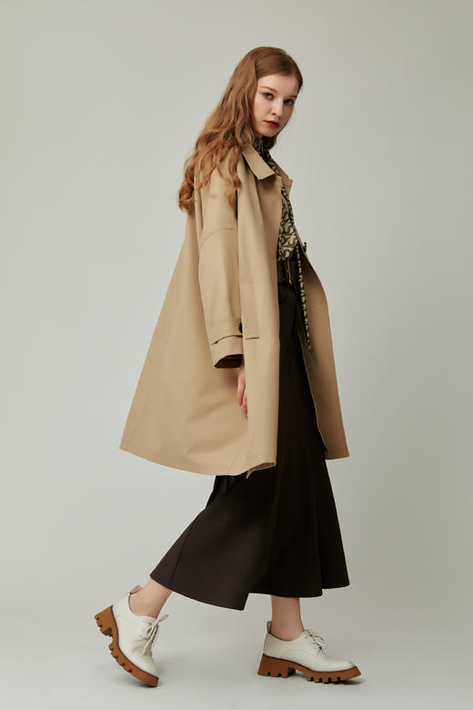 SAFICOO 时尚气质 大气撞色设计风衣 商品图2