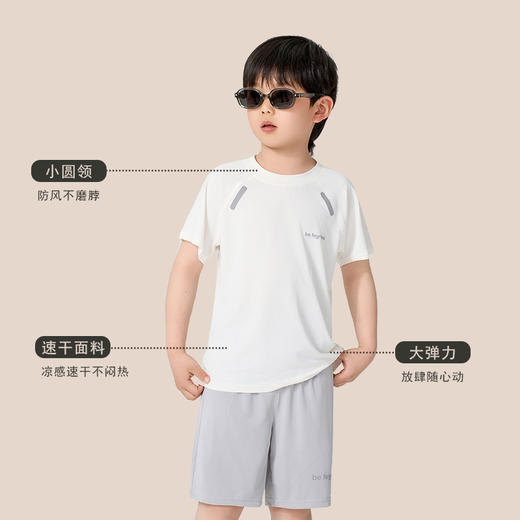 【夏季特卖，买一送一】  中大童运动速干网眼套装 ，圆领冰丝 商品图2