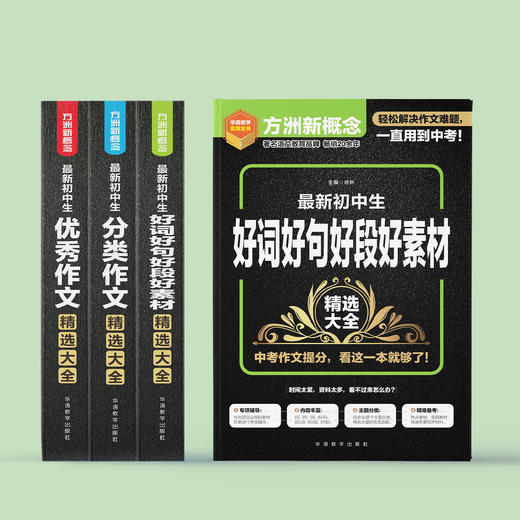“最新初中生作文精选大全”系列（共3册）：《最新初中生优秀作文精选大全》《最新初中生分类作文精选大全》《最新初中生好词好句好段好素材精选大全》 商品图1
