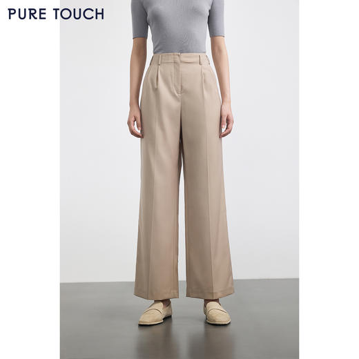PURE TOUCH高腰显瘦弹力女士长裤修身百搭通勤必备 商品图1