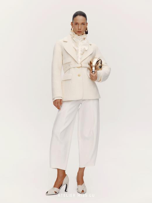 【马德里不思议】复古花扣可收腰绵羊毛西装外套 商品图0