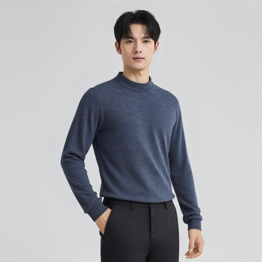 【100%绵羊毛】圣得西男士基础款型重磅羊毛衫2025秋季新款舒适百搭毛衣 商品图11