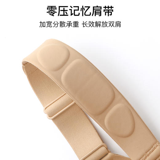 D1-【B-E杯】【适合高个子或者肩距长的宝子】【大胸显小 兔耳杯】【灵压记忆肩带】润微粉底液隐形透气内衣   提拉轻柔 商品图5