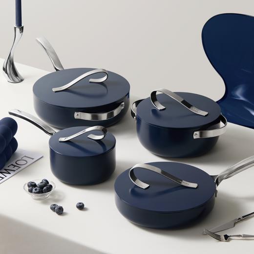 温仑山Velosan 自由丝带系列不粘锅 炒锅/煎锅/奶锅/汤锅 石头级硬度+超轻设计，随意煎炒不粘锅；流线型丝带造型设计兼具艺术与现代功能性；燃气灶，电磁炉，‪电陶炉，洗碗机可用；内外不粘，一擦即净 商品图12