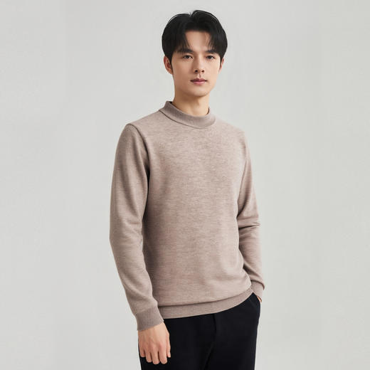 【100%绵羊毛】圣得西男士基础款型重磅羊毛衫2025秋季新款舒适百搭毛衣 商品图13
