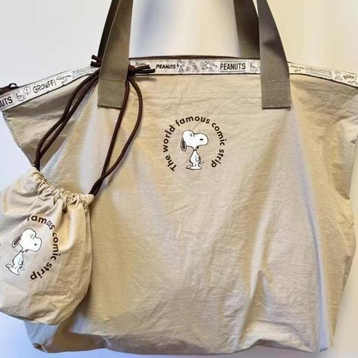 大容量～日系可爱史努比旅行袋行李包可套拉杆箱便携可折叠健身包潮日系可爱妈妈包 商品图2