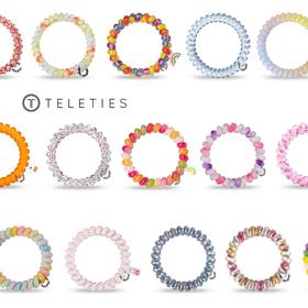 美国TELETIES电话线手环发圈两用基础纯色欧美时尚高弹力无痕发饰
