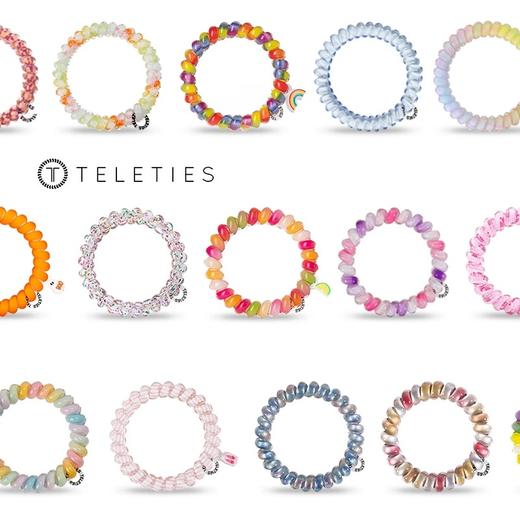 美国TELETIES电话线手环发圈两用基础纯色欧美时尚高弹力无痕发饰 商品图0