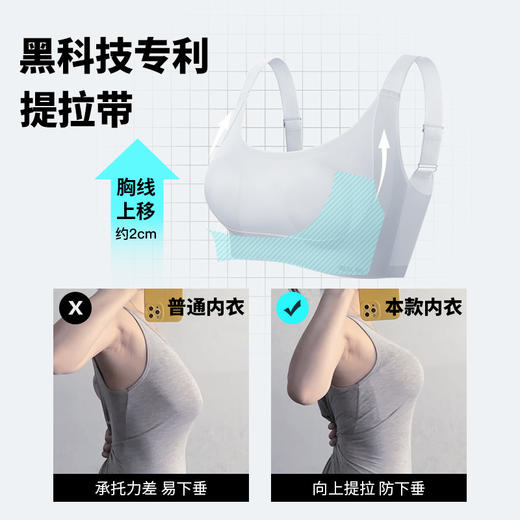 D1-🔥【B-E杯】【大胸显小 兔耳杯垫】润微无果冻软胶条内衣  显小心语
 商品图2