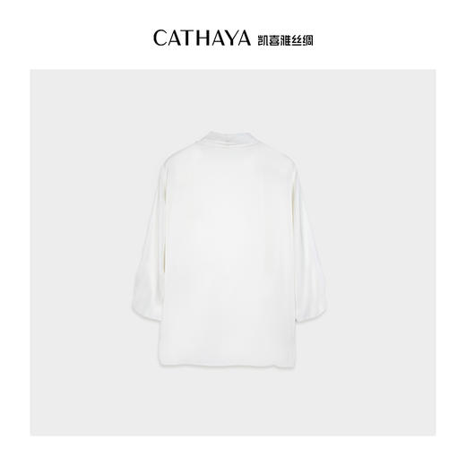 凯喜雅 中袖开襟外套 90%桑蚕丝10%氨纶 商品图5