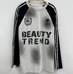 MZ复古圆领插肩袖长袖T恤（灰） 春季 151020350321