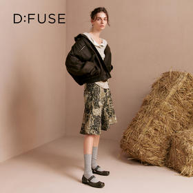 Dfuse迪芙斯2025秋季新款一字带心形扣单鞋方头铆钉玛丽珍鞋芭蕾鞋DFD3111030